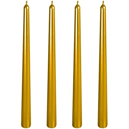 Gold Taper Candles, 5in - 12ct - Golden Anniversary - 50th Birthday Celebration