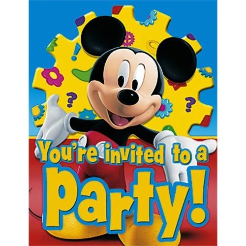 BOGO SALE - Rare Disney Mickey Mouse Clubhouse Birthday Party Invitations, 8ct