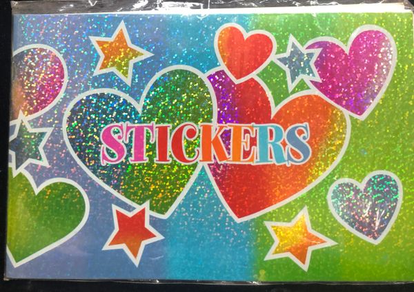 Hearts Sticker Album, Rainbow - 8.5x5.5in