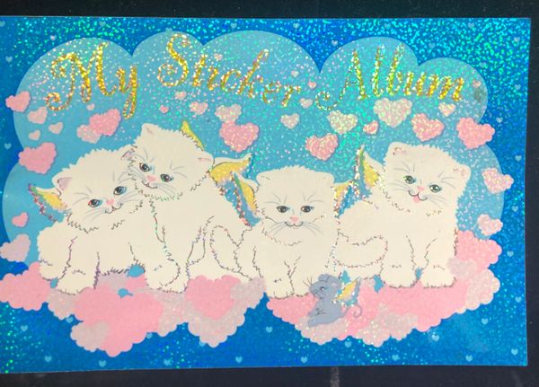 Kitty Cats - Kitten Sticker Album, Blue - 8.5x5.5in