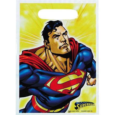 BOGO SALE - Rare Superman Returns Party Favor Loot Bags, 8ct, 2006 - Licensed