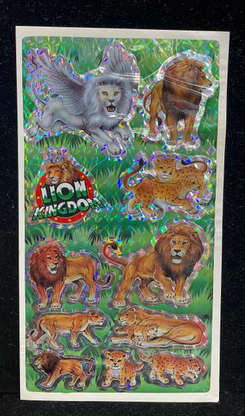 Lion Kingdom Laser Stickers - 2 Sheets - Lion Stickers