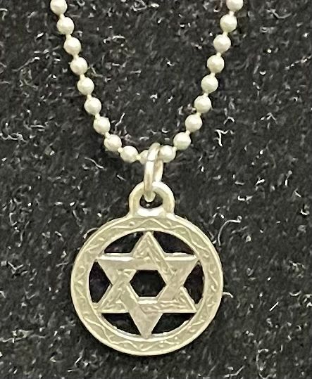 Star of David Charm on Beaded Necklace - Costume Jewelry - Chanukah Holiday Sale