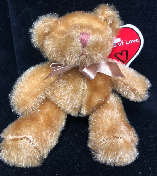 4in Mini Stuffed Brown Teddy Bear Plush