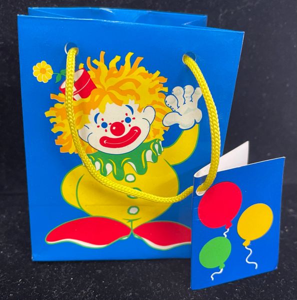 Mini Clown Gift Bag, Jewelry Bag Size - 3in, Blue