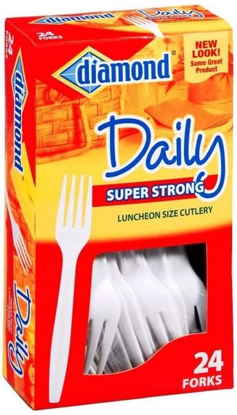 BOGO SALE - Diamond Daily Super Strong Luncheon Size Forks, 24ct