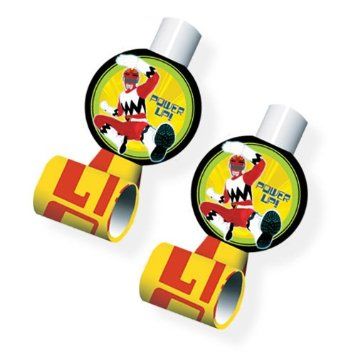 BOGO SALE - Power Ranger Birthday Party Blowouts - 8ct - Licensed