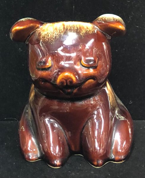 Decorative Piggy Bank, Brown, 6in