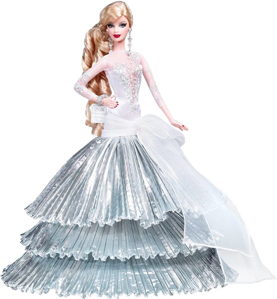 DOLL SALE - Holiday Barbie Doll, Silver Dress - Celebrating 20 Years - 2008 - Holiday Sale
