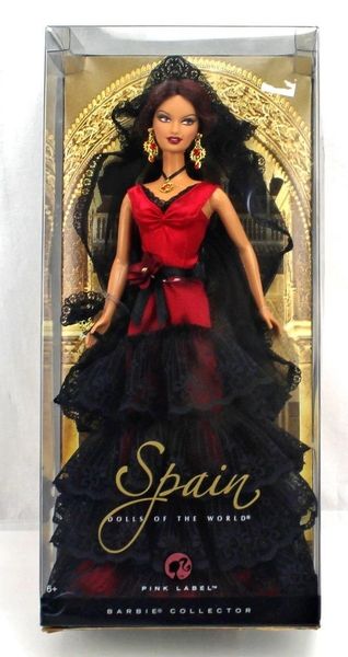 DOLL SALE - Rare Dolls Of The World, Spain Barbie Doll, Spanish Doll, 2007