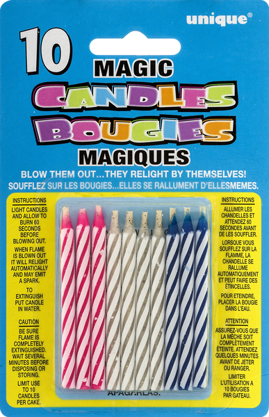 BOGO SALE -Magic Relighting Birthday Candles - Prank - Trick Candles - 10ct - Purim