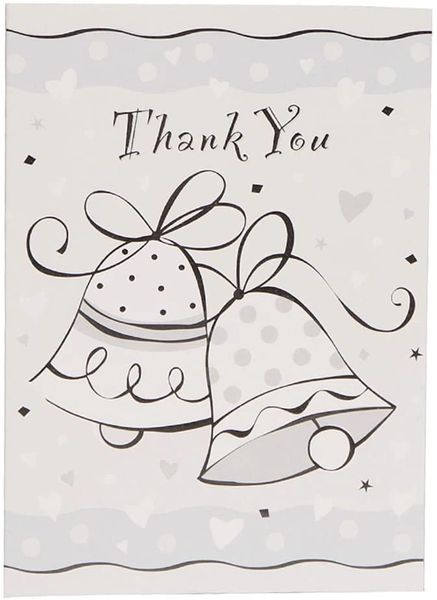 Wedding Bell Thank You Cards & Envelopes, 8ct