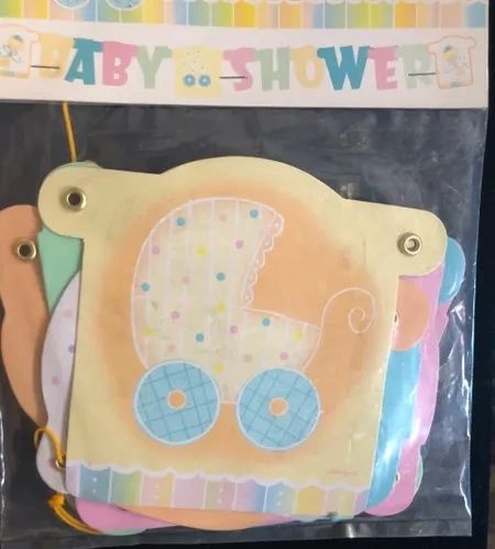 BOGO SALE - Baby Shower Party Banner Decoration, 4ft - Pastel Colors
