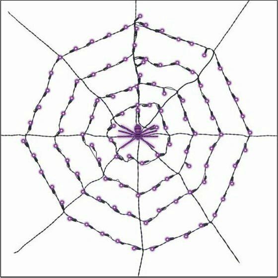 *Purple Spider Web Light Set, Purple - 5ft - Halloween Sale