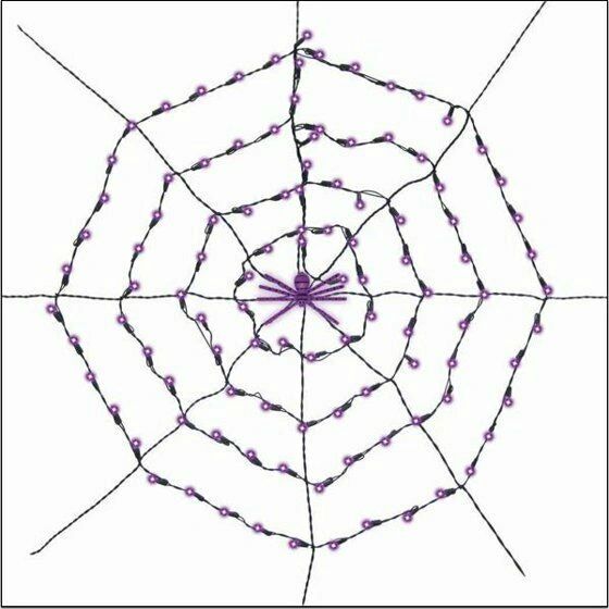 *Purple Spider Web Light Set, Purple - 5ft - Halloween Sale