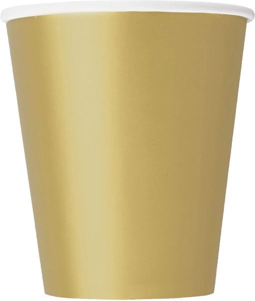 Solid Gold Party Cups, 8ct - 9oz