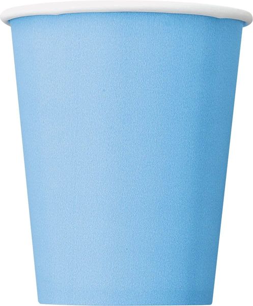BOGO SALE - Light Blue Party Cups, Hot/Cold, 8ct - 9oz - Blue Cups