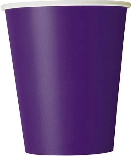 BOGO SALE - Purple Party Cups, Hot/Cold, 8ct - 9oz - Purple Cups