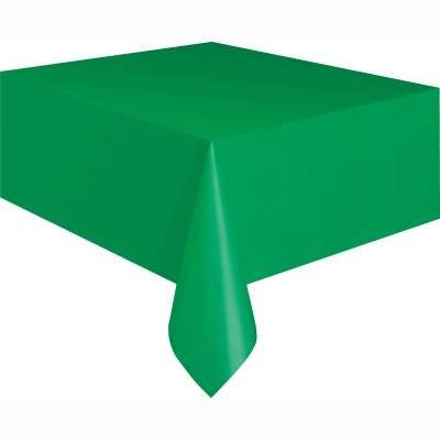 Solid Emerald Green Plastic Table Cover - 54x108in