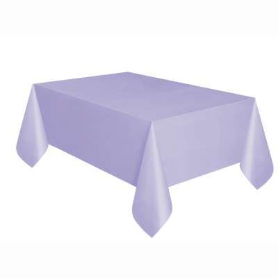 Lavender Solid Rectangle Plastic Table Cover - 54x102in