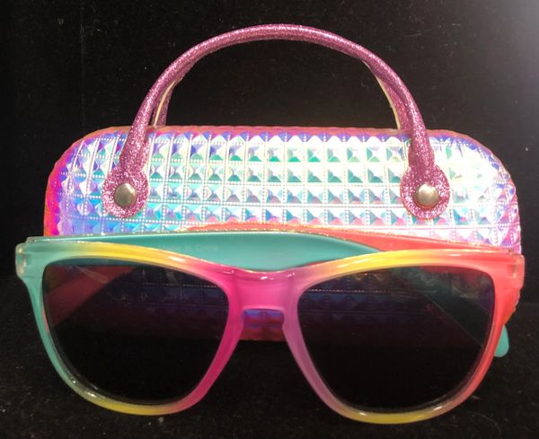 Rainbow Sunglasses, Girls, Lavender Carry Case
