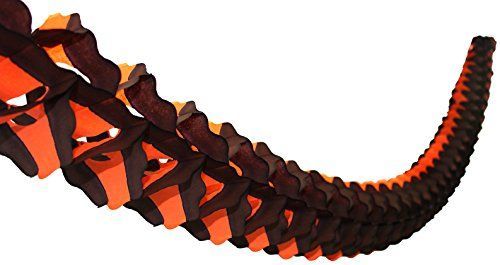 *Orange & Black Garland, 10ft - Halloween Decorations