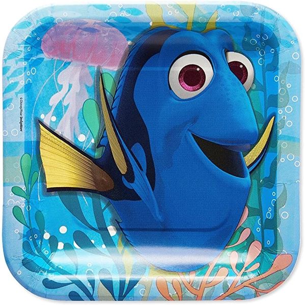Limited Finding Dory Cake Plates, 7in, 8ct - Discontinued