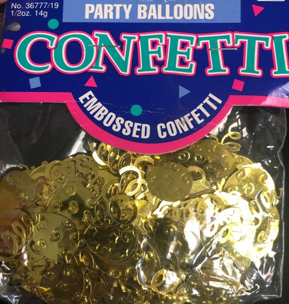 2 Pkgs, Gold Balloons Table Confetti Sprinkle Decoration