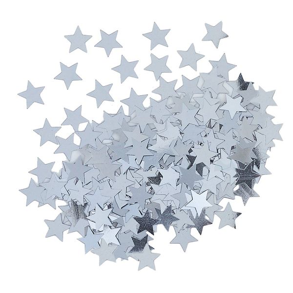 Silver Stars Table Confetti Sprinkle Decoration