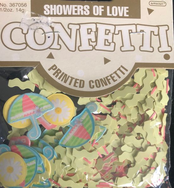 Bridal Shower, Showers of Happiness Table Confetti Sprinkle Decoration, Umbrella Confetti