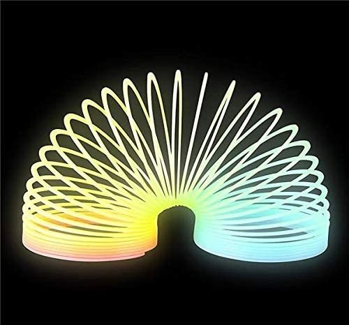 *Glow-in-The-Dark Slinky Toy - Coil Spring - Rainbow