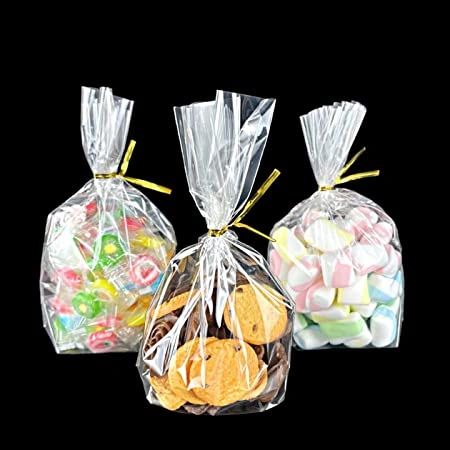 Clear Cellophane Gift Bags - 100ct
