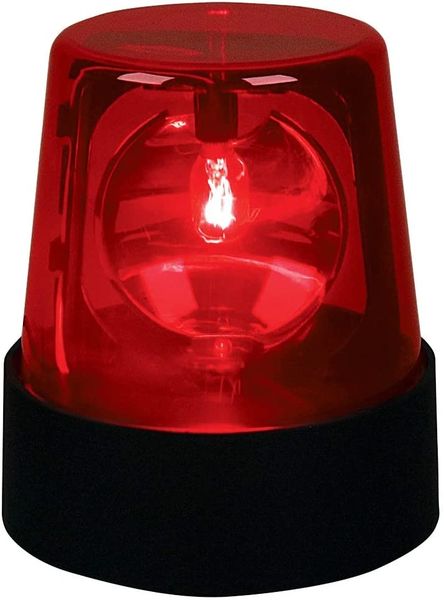 SALE - Rotating Red Police Beacon Mini Disco Light - 4.25in