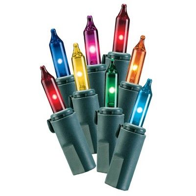 *100 Philips Multicolor String Lights Energy Star 24.7ft, Green Wire - Christmas