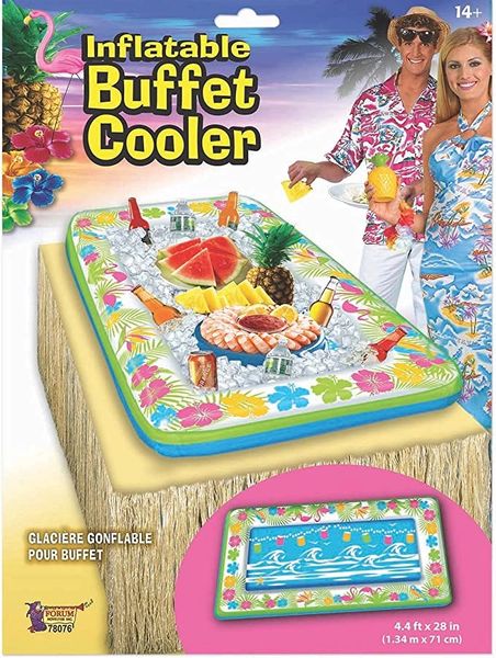 *Inflatable Buffet Cooler, Beverage - Ice - 53in - Luau Party