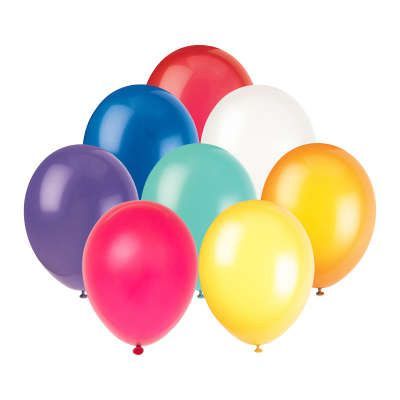 Assorted Solid Color Latex Balloons, 9in - 20ct