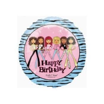 *Rare Earth 2 Jane Girls Birthday Foil Balloon, 18in