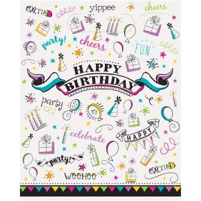Doodle Birthday Party Loot Bags, 8ct