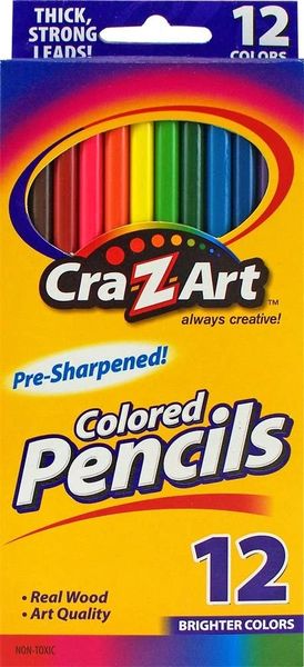 Cra-Z-Art Pre-Sharpened Colored Pencils, 12ct