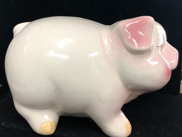 Pink Ceramic Piggy Bank, 12in