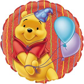 Rare - BOGO SALE - Winnie the Pooh Balloon - Red Birthday Party Foil Balloon, 18in
