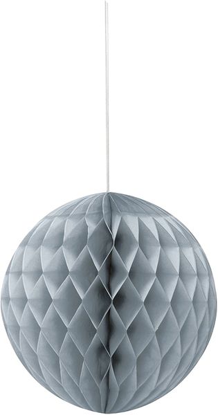 *Silver Tissue Paper Honeycomb Ball Decoration, 8in