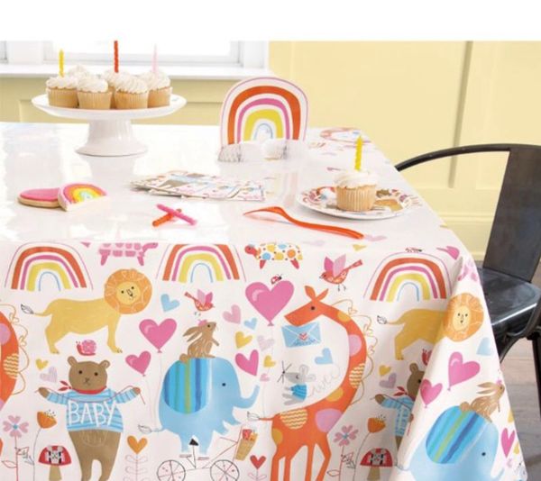 Circus Party Table Cover - 54x84in - Zoo Party - Jungle Animals