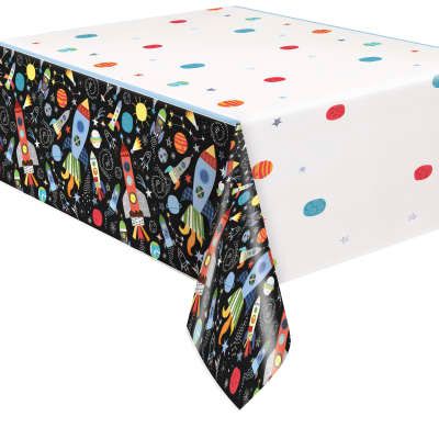 *Outer Space Party Table Cover, 54x84in - Moon