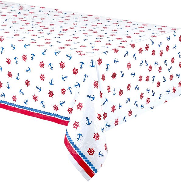 Nautical Party Rectangle Table Cover, 54x84in - At Sea Party