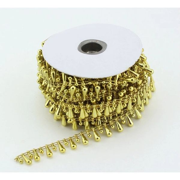 Plastic Tear Drop Beads Trim Roll - 10yds each roll
