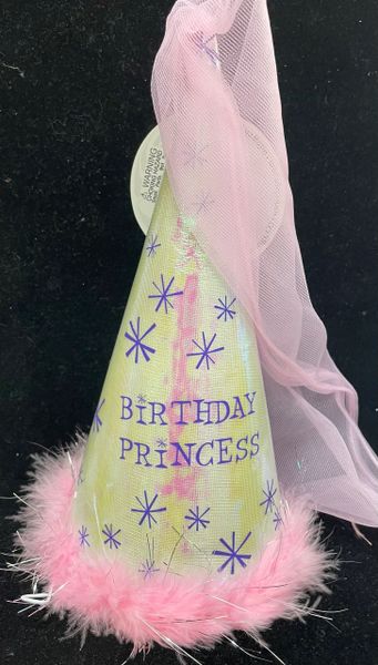 *Pink Fairy Tale Birthday Princess Cone Hat - Birthday Girl Hats