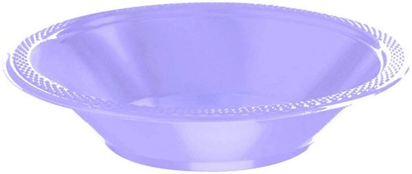 BOGO SALE - Lavender Plastic Snack Bowls, 12oz, 7x7in - 20pcs