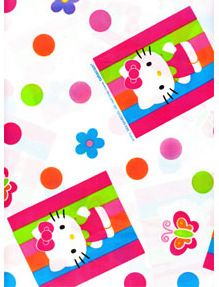 BOGO SALE - Rare Hello Kitty Birthday Party Rectangle Plastic Table Cover - 54x102in