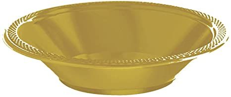 2 Packs Gold Plastic Party Snack Bowls, 12oz, 7x7in - 20 Each - Holiday Sale
